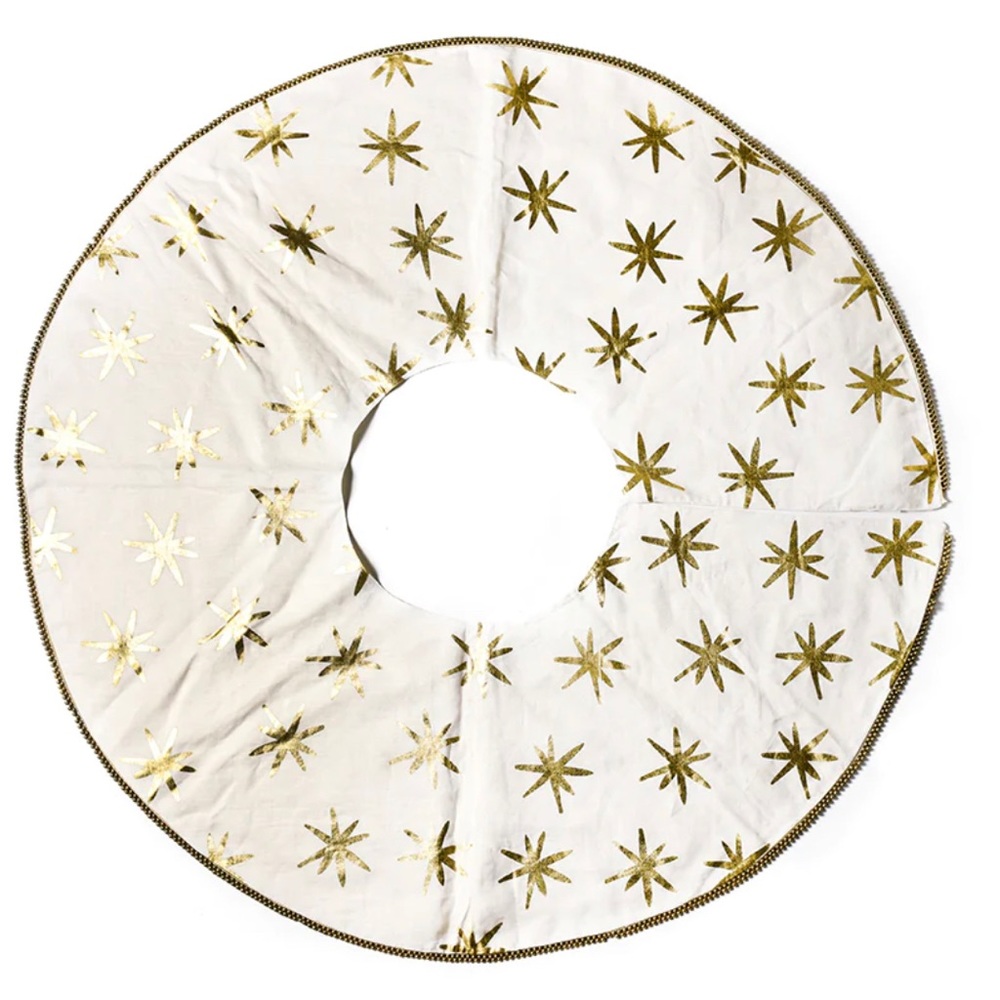 Gold Star Tree Skirt || Coton Colors by Laura Johnson